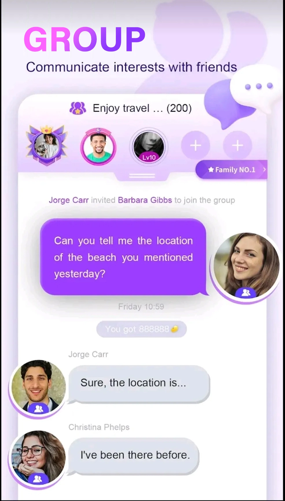 Chamet Group : The group chat feature on Chamet enables users to create and join chat rooms with numerous participants, fostering fun discussions and connections with individuals who share similar interests worldwide.