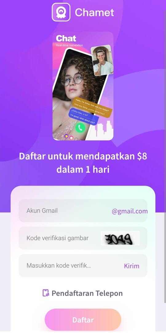 chamet live host registration step 2